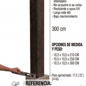Poste plástico para ganadería 10,5 x 10,5 x 210 | 10,5 x 10,5 x 250 | 10,5 x 10,5 x 300