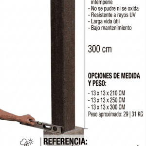 Poste plástico para ganadería 13 x 13 x 210 | 13 x 13 x 250 | 13 x 13 x 300