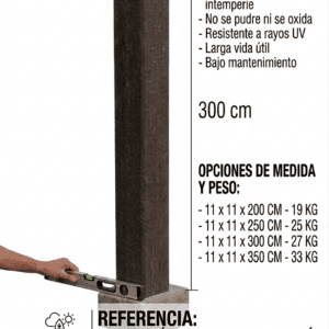 Poste plástico para Ganadería 11 x 11 x 200 | 11 x 11 x 250 | 11 x 11 x 300 | 11 x 11 x 350