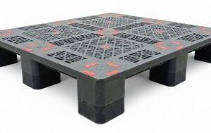 Estiba plástica de capacidad mediana 100 x 120 x 16,3 cm | Monoblock europea semi-perforada
