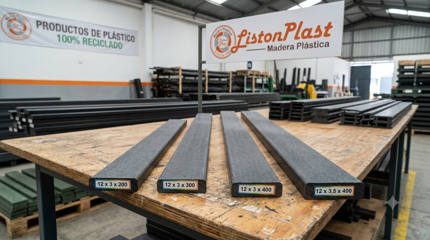 Listón Plástico 12 x 3 x 200 | 12 x 3 x 300 | 12 x 3 x 400 | 12 x 3,5 x 400